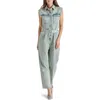Steve Madden Olynne Sleeveless Denim Jumpsuit In Blue