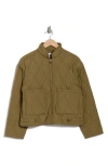 Steve Madden Onion Quilt Jacket In Deep Olive