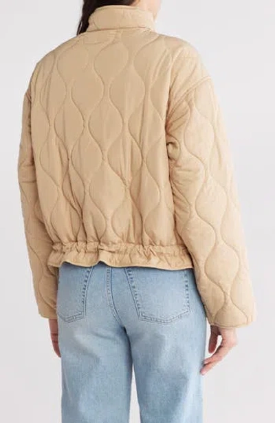 Steve Madden Onion Quilt Jacket In Toffee