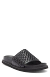 Steve Madden Onyx Woven Slide Sandal In Black