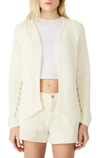 Steve Madden Opal Open Front Cardigan In Neutral