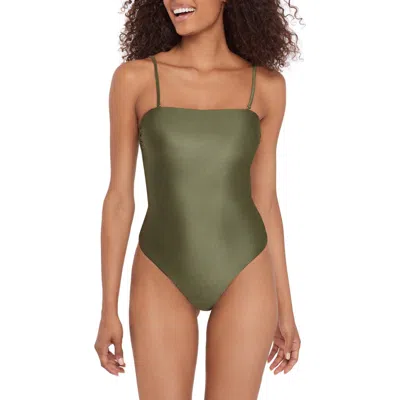 Steve Madden Open Back One-piece Swimsuit In Green
