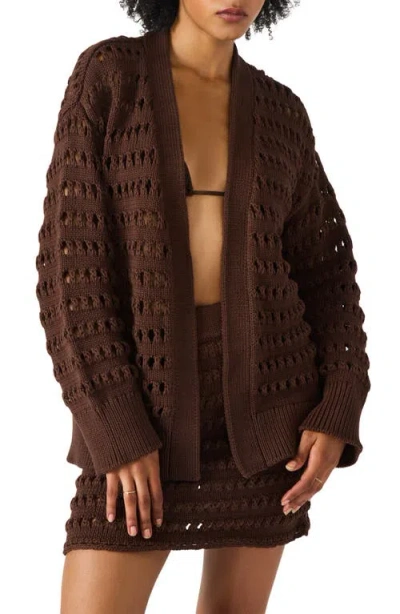 STEVE MADDEN STEVE MADDEN OPEN STITCH CARDIGAN