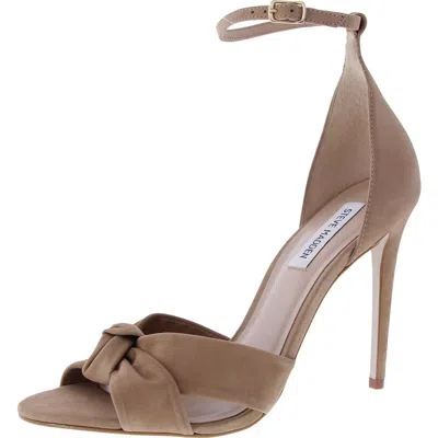 Steve Madden Orchard Womens Buckle Nubuck Ankle Strap In Brown