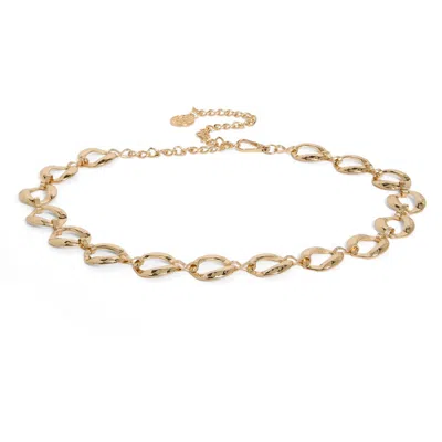 Steve Madden Organic Ring Chain Belt In Red