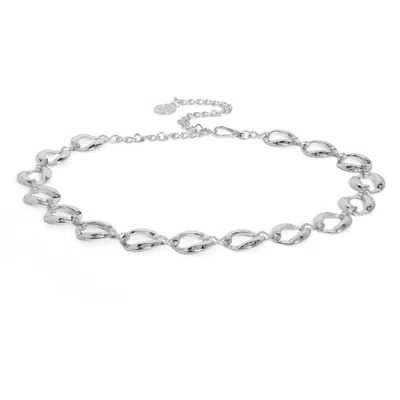 Steve Madden Organic Ring Chain Belt In Red