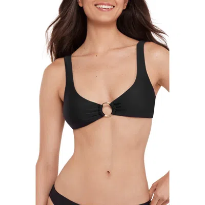 Steve Madden O-ring Bikini Top In Black