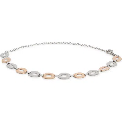 Steve Madden Oval Link Chain Belt In Two Tone