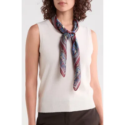 Steve Madden Paisley Square Scarf In Blue Multi