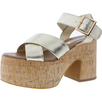 Steve Madden Palmer Womens Adjustable Leather Platform Sandals