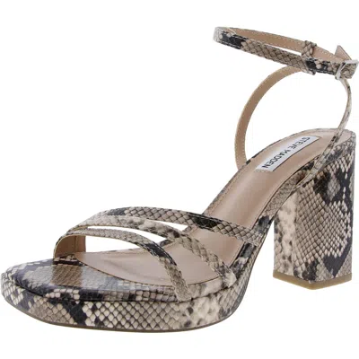 Steve Madden Panic Womens Faux Leather Block Heel In Multi