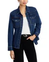 Steve Madden Parc Denim Snap Front Jacket In Blue