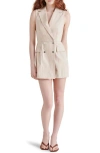 Steve Madden Paris Stripe Cotton Romper In Khaki