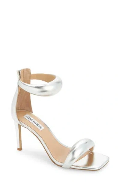 Steve Madden Partay Ankle Strap Sandal In Silver