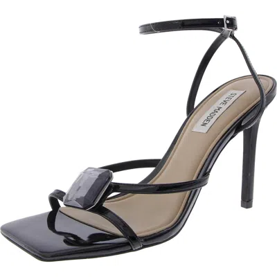 Steve Madden Passport Womens Embellished Patent Heels In Black