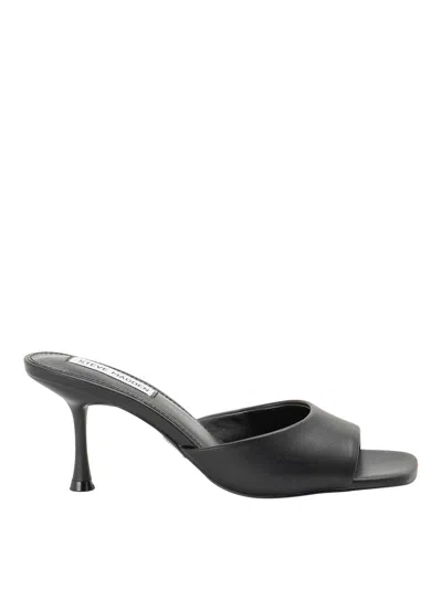 Steve Madden Patent Leather Sandals In Black
