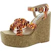 Steve Madden Patrize Womens Adjustable Woven Platform Sandals In Multi