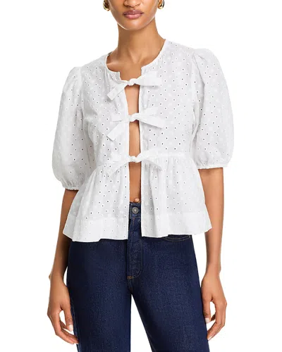 STEVE MADDEN PAULA EYELET TIE FRONT TOP