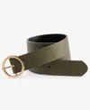 Steve Madden Pebble Reversible To Smooth Belt In Green
