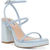 Steve Madden Pennie Womens Faux Leather Platform Slingback Sandals In Multi