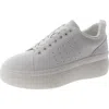 Steve Madden Perceive Womens Lace-up Trainer Casual And Fashion Sneakers In White