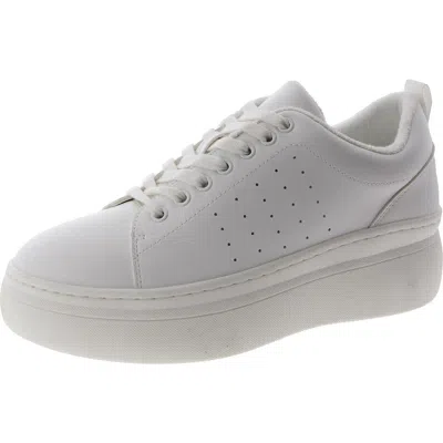 Steve Madden Perceive Womens Lace-up Trainer Casual And Fashion Sneakers In White