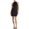 Steve Madden Percie Sleeveless Mock Neck Dress In Black
