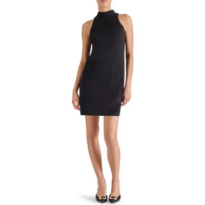 Steve Madden Percie Sleeveless Mock Neck Dress In Black
