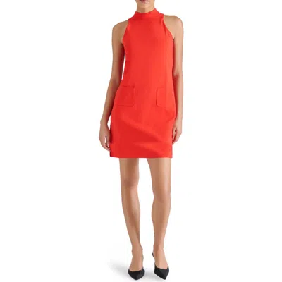 Steve Madden Percie Sleeveless Mock Neck Dress In Red