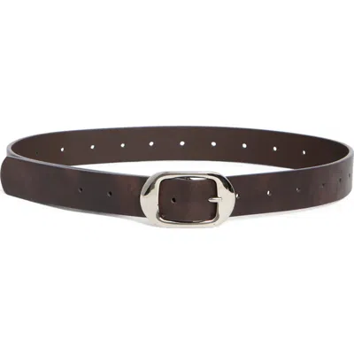 Steve Madden Perforated Reversible Faux Leather Belt In Purple