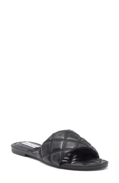 Steve Madden Perrie Quilted Slide Sandal In Black