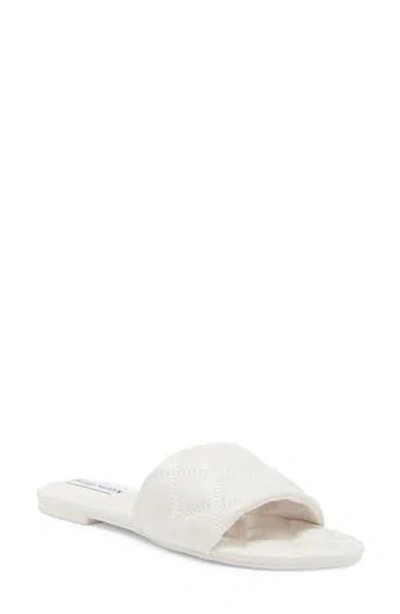 Steve Madden Perrie Quilted Slide Sandal In Bone