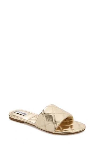 Steve Madden Perrie Rhinestone Slide Sandal In Gold