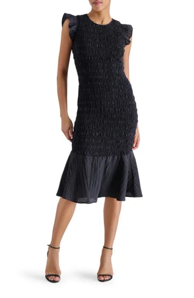 Steve Madden Petra Smocked Ruffle Dress