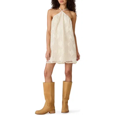 Steve Madden Petunia Open Stitch Sleeveless Dress In White