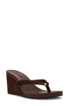 Steve Madden Playing Wedge Sandal In Brown