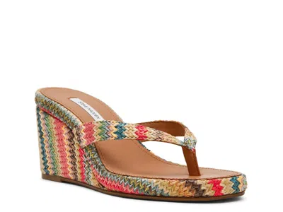 Steve Madden Playing Wedge Sandal In Multi