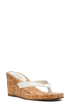 Steve Madden Playing Wedge Sandal In White