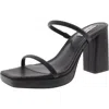 Steve Madden Polly Womens Faux Leather Slide Sandals In Black
