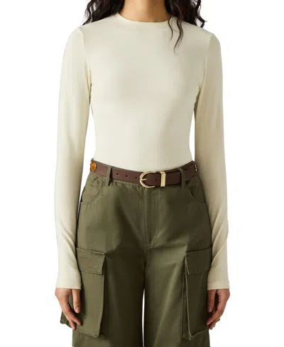 Steve Madden Polyurethane Resin Stud Belt In Brown