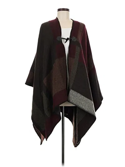 Pre-owned Steve Madden Poncho In Burgundy