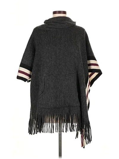 Pre-owned Steve Madden Poncho In Gray