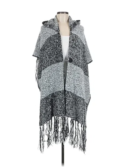 Pre-owned Steve Madden Poncho In Gray