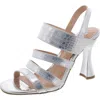 Steve Madden Pop Womens Metallic Croc Print Strappy Sandals In Multi