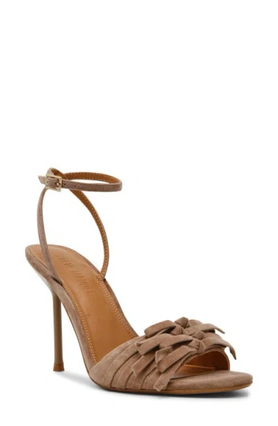 Steve Madden Porsha Ankle Strap Sandal In Taupe Suede