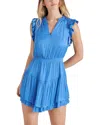 Steve Madden Prairie Dreams Flutter Sleeve Minidress In Indigo Blue