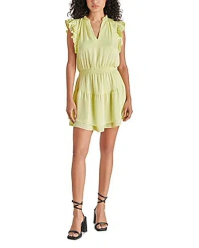 Steve Madden Prairie Dreams Cap Sleeve Mini Dress In Key Lime