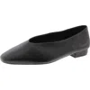 Steve Madden Prima Womens Leather Slip On Ballet Flats In Black