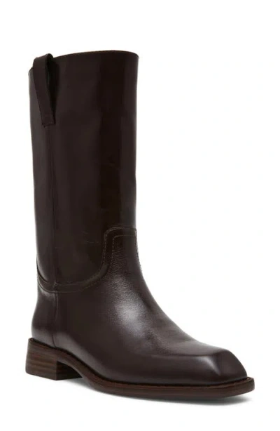 Steve Madden Primo Tall Leather Boot In Brown