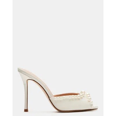 Steve Madden Priya Pearl White Satin In Multi